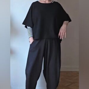 JOIE Jolena Over Sized Wool Cashmere Tunic Sweater Solid Dark Green